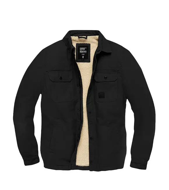Přímo Od Výrobce Vintage Industries Dean sherpa přechodná bunda, černá