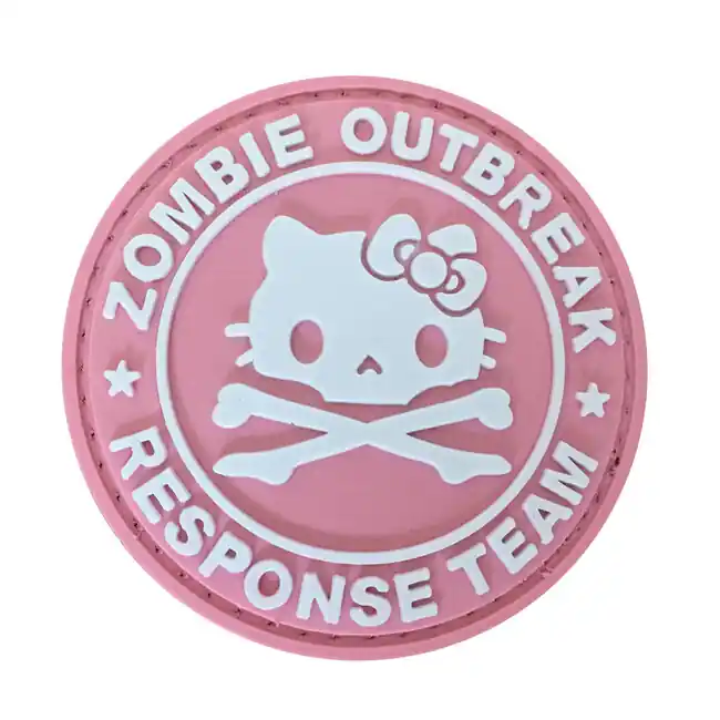 Super Cena WARAGOD Zombie Outbreak Kitty PVC nášivka, růžová