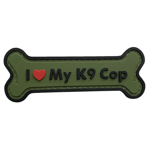WARAGOD I love my K9 Cop PVC nášivka, zelená Akční Nabídka