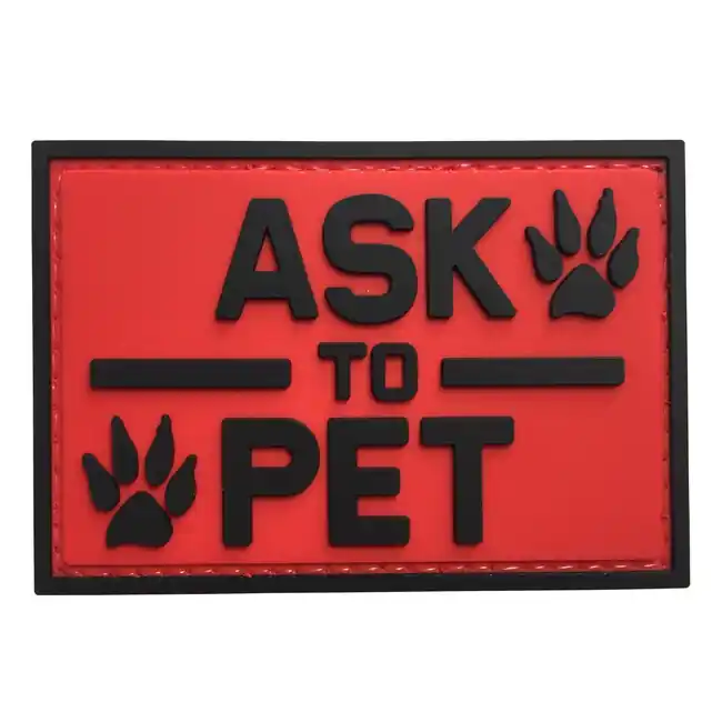 Levný WARAGOD Ask to pet PVC nášivka, červená