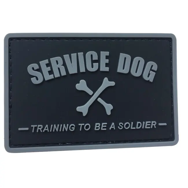 Jen Po Omezenou Doba WARAGOD Service dog PVC nášivka, černo šedá