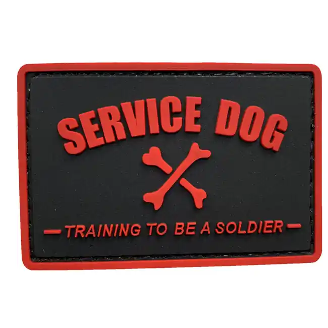WARAGOD Service dog PVC nášivka, černo červená Cenově Výhodný