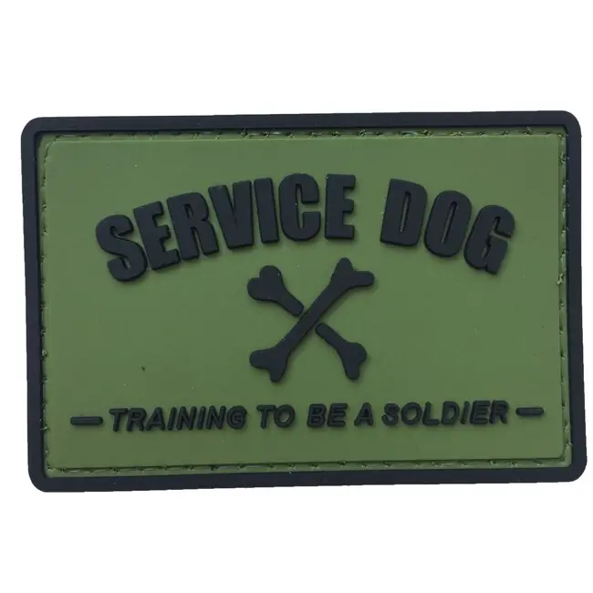 WARAGOD Service dog PVC nášivka, černo zelená Jen Po Omezenou Doba