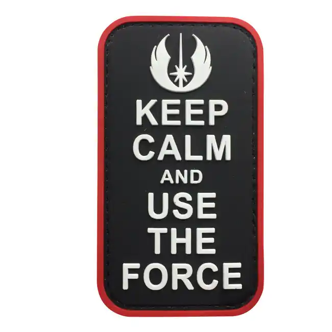 Expresní Doručení WARAGOD Keep Calm and Use the Force PVC nášivka