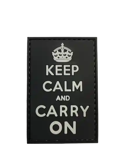 Časově Omezené WARAGOD Keep Calm and Carry On PVC nášivka