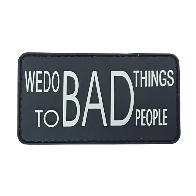 Sleva WARAGOD We do BAD Things PVC nášivka, černá
