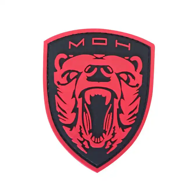 WARAGOD Medal of Honor MOH Grizzly PVC nášivka, červená Omezená Nabídka
