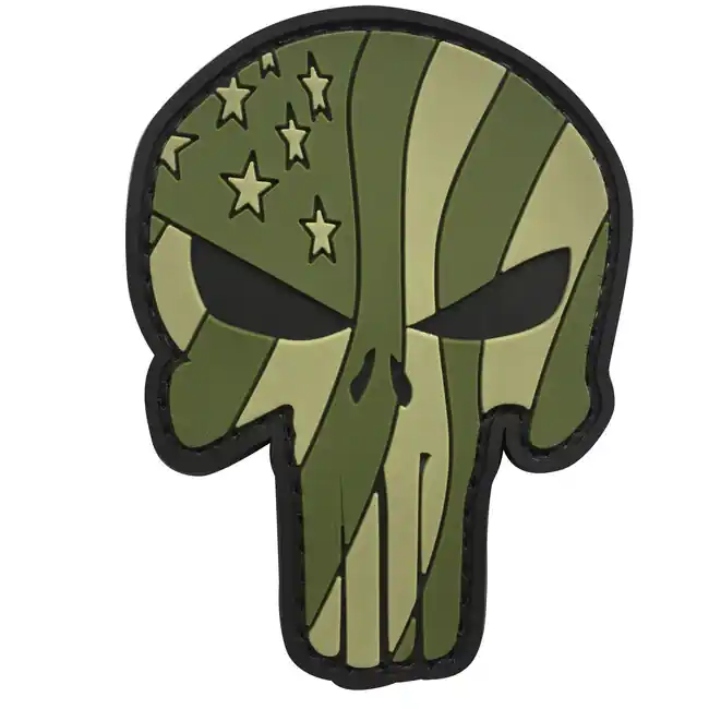 WARAGOD Punisher Waving US PVC nášivka Dokud Zásoby Vydrží