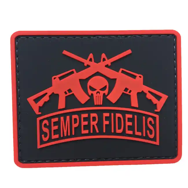 WARAGOD Semper Fidelis PVC nášivka, červená Bezpečná Platba