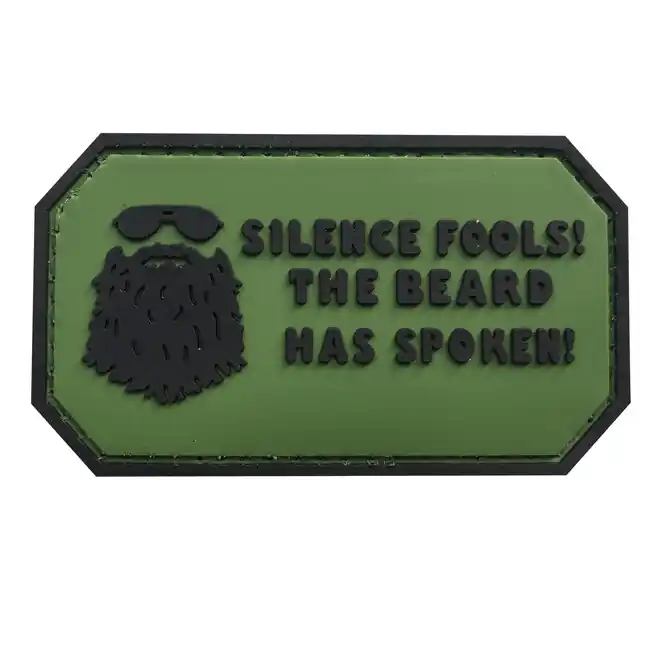 WARAGOD Silence Fools PVC nášivka, zelená Výprodej