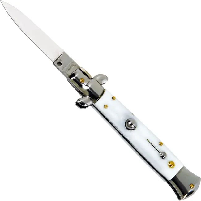 Bezpečná Platba Kapesní nůž Haller Spring Stiletto bílý