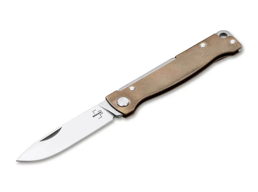 Autentický Kapesní nůž Böker Plus Atlas Brass, 7 cm, hnědý