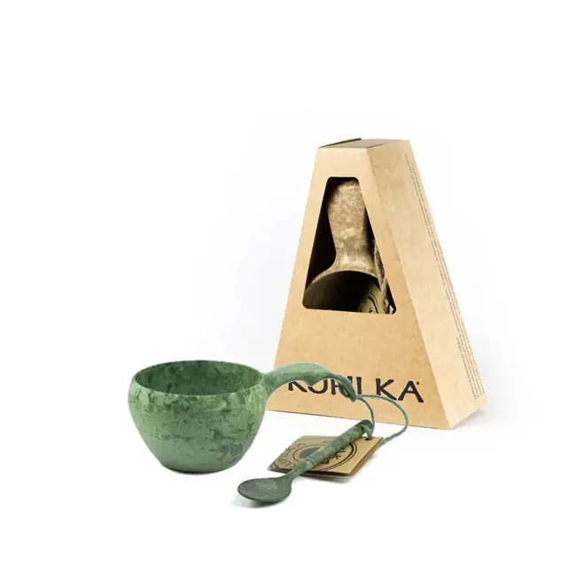 Hrnek Kupilka se lžičkou, 210 ml, zelený Zlevněný