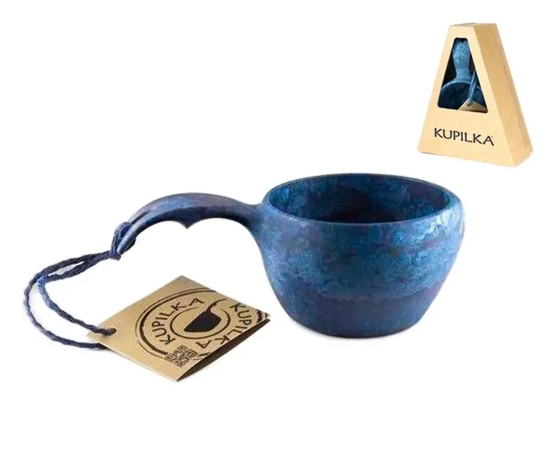 Sleva Kupilka 12 Junior Cup dětský hrneček s obalem, modrý