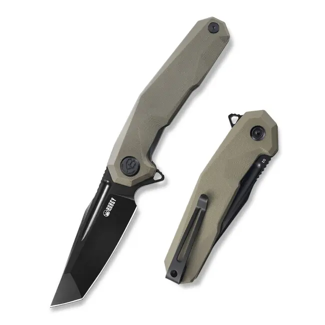 Expresní Doručení KUBEY Zavírací nůž Carve Tan & Black (D2)