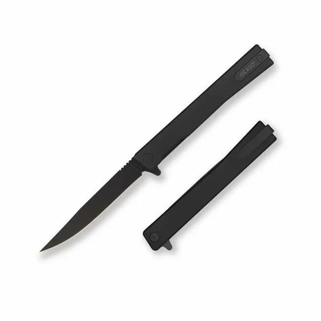 Vysoce Kvalitní OCASO Zavírací nůž Solstice Titanium + Black / Straight