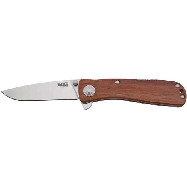 Expresní Doručení SOG Zavírací nůž TWITCH II - WOOD HANDLE