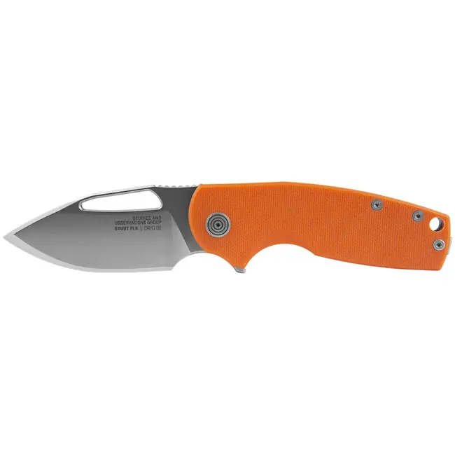 Výprodej SOG Zavírací nůž Stout FLK - Org + Stonewash