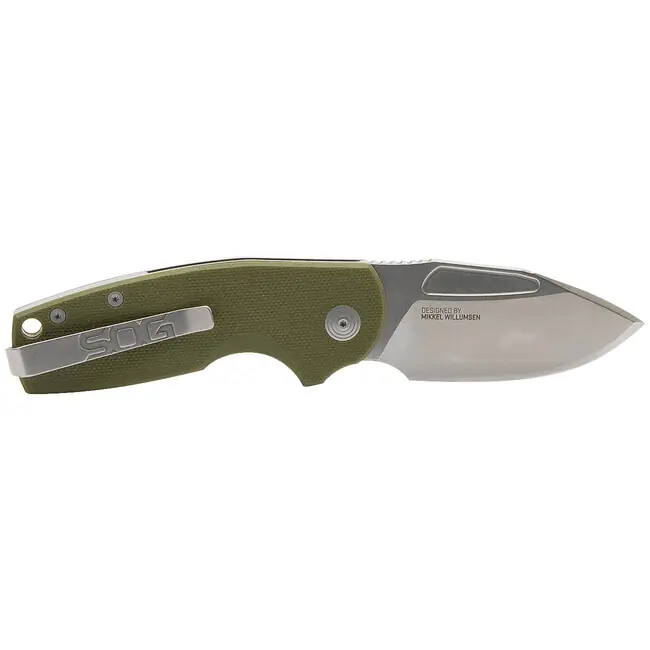 Levný SOG Zavírací nůž STOUT SJ - Clip Point (OD Green)