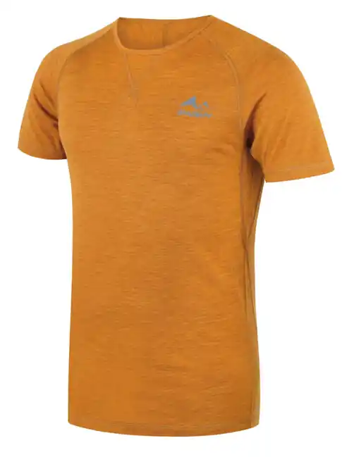 HUSKY MERINO SHIRT KR MERSA M hořčice Sleva