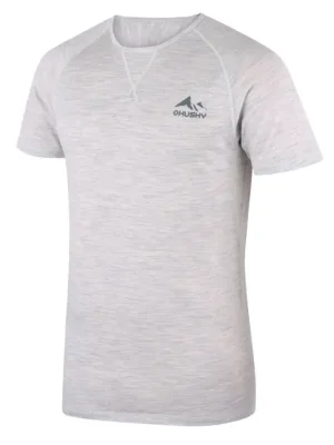 HUSKY MERINO SHIRT KR MERSA M šedá Výprodej