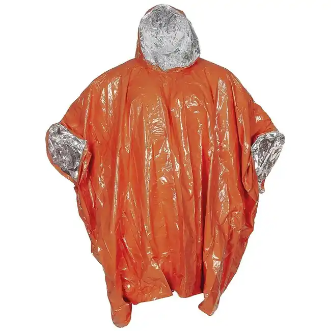 Tovární Cena Fox Outdoor Nouzové pončo, jednostranně potažené hliníkem, oranžové