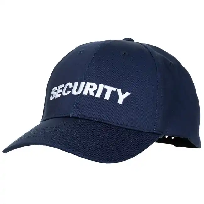 Novinka MFH Kšiltovka - nastavitelná velikost, s výšivkou Security, modrá