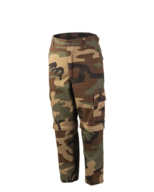 Mil-Tec Kalhoty dětské US BDU ZIP-OFF woodland Speciální Cena