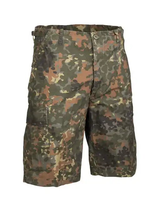Přímo Od Výrobce Mil-Tec Kalhoty krátké US typ BDU rip-stop předprané flecktarn