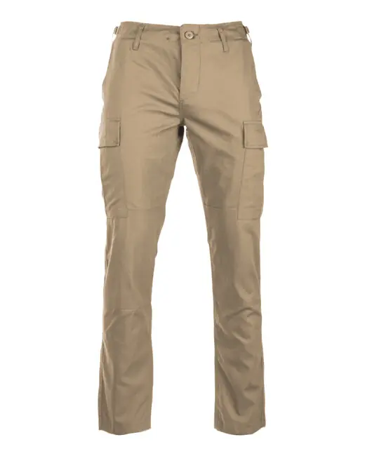 Mil-Tec Kalhoty US BDU SLIM FIT polní rip-stop khaki Oblíbený