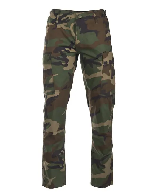 Rychlé Dodání Mil-Tec Kalhoty US BDU SLIM FIT polní rip-stop woodland