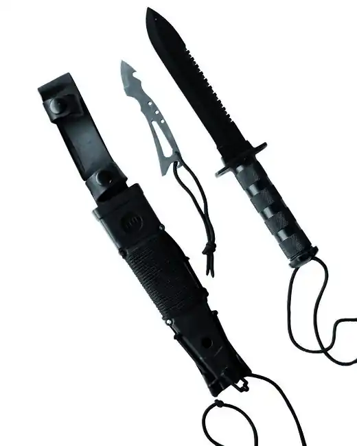 Pouze Dnes Mil-Tec Nůž na přežití SURVIVAL celočerný