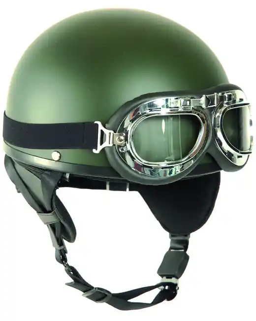 Mil-Tec Přilba moto RETRO olivová Výhodná Nabídka
