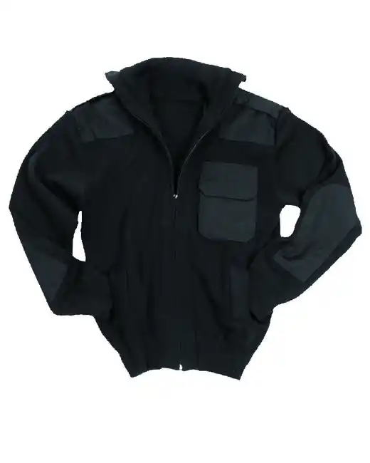 Mil-Tec Svetr na zip s kapsou černý Originální