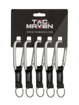 Tac Maven karabinka s přívěskem 8 mm, stříbrná Nejlepší Cena