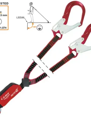 Sada zachycovače pádů a elastické šňůrky CAMP Hook Plus s dvojitými háčky na dlaň Retexo Rewind 120 - 180 cm Vrácení Zdarma