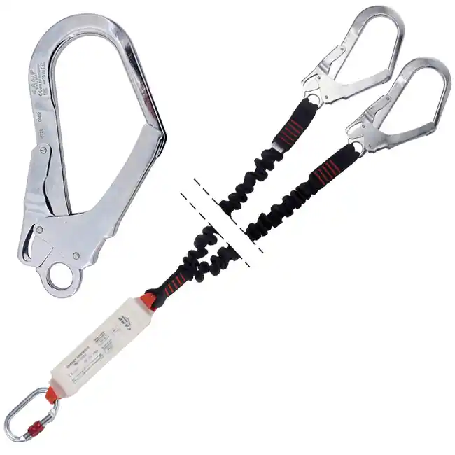 Levný CAMP Shock Absorber Rewind Double 120 - 175 cm Sada tlumičů pádu a elastických šňůr s ocelovými háčky na dlani