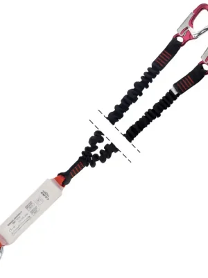Výprodej CAMP Bezpečnostní postroj s tlumičem pádu a elastickými šňůrami Shock Absorber Rewind Double 120 - 175 cm