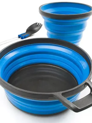GSI Outdoors Sada skládacích příborů pro 1 osobu 650 ml, modrá Cenový Hit