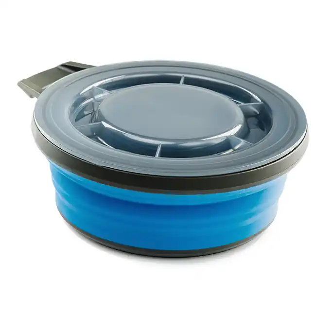 GSI Outdoors Skládací miska na jídlo Escape Bowl + víko 650 ml, modrá Ověřený