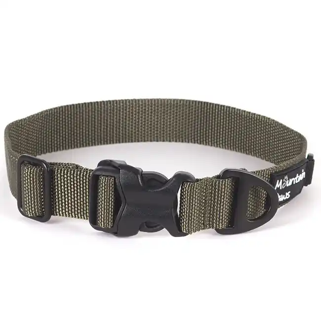Značkový Obojek pro psy Mountain Paws velký, olivový