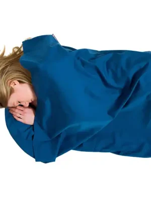 Top Prodej Lifeventure Polycotton Sleeping Bag Liner Polycotton Sleeping Bag Liner Rectangle, Navy Blue