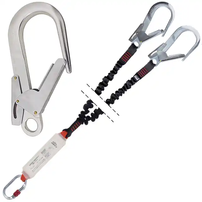 Oblíbený CAMP Bezpečnostní postroj s tlumičem pádu a elastickými šňůrami Shock Absorber Rewind Double 120 - 175 cm