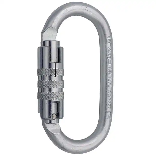 Objednat Nyní Ocelová oválná karabina CAMP s automatickým zámkem 2Lock Steel Oval Pro 2Lock