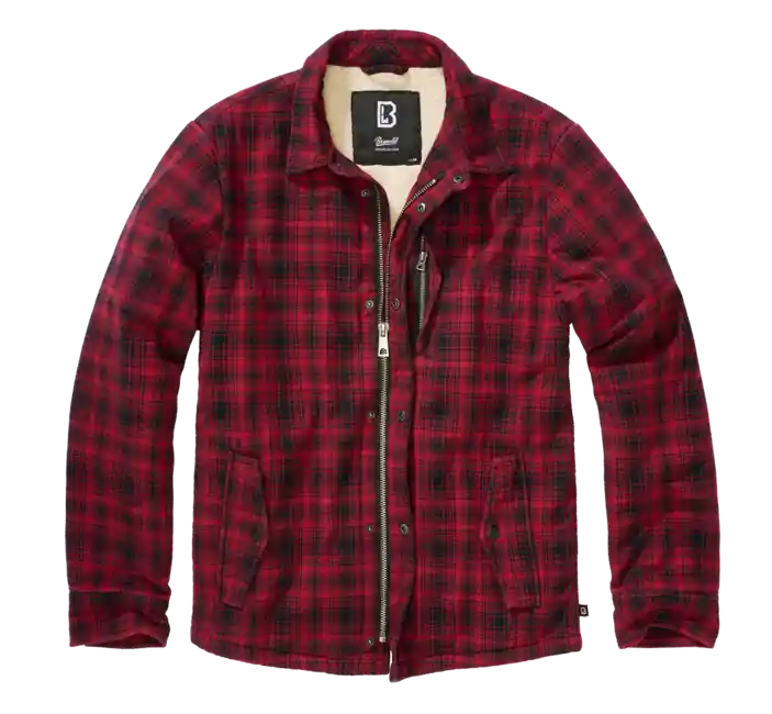 Bunda Brandit Classic Sherpa, černo-červená Akční Nabídka