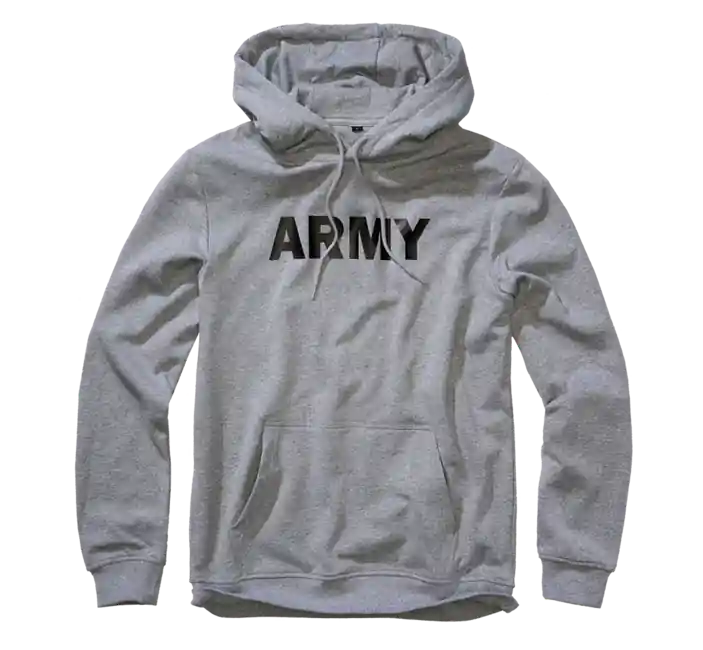 Brandit Mikina s kapucí Army, šedý melír Super Cena