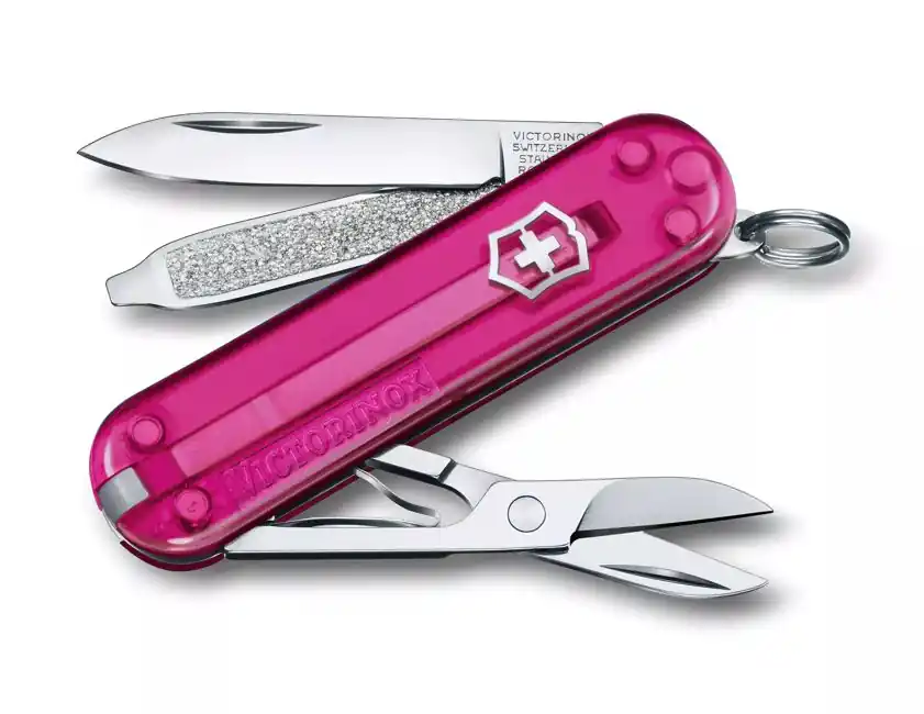 Kapesní nůž Victorinox Classic SD Transparent, růžový Nejprodávanější