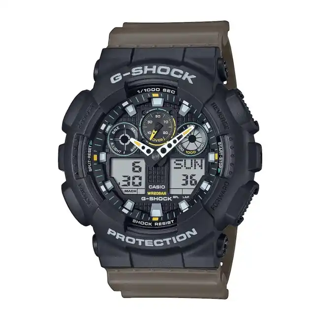 Casio G-Shock Hodinky GA-100TU-1A3ER, černá/hnědá Cenová Bomba