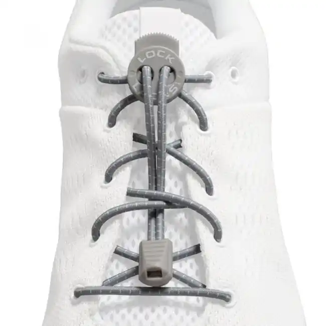 Tkaničky Lock Laces, chladně šedé Akční Cena