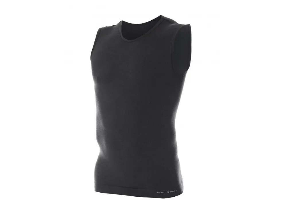 Brubeck Comfort Wool Mens Tank Top SL10160 graphite - pánský top Víkendová Akce